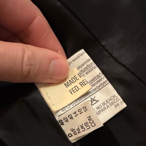 Louis Feraud Blue Checkered Women's Blazer - Picture 4 of 6